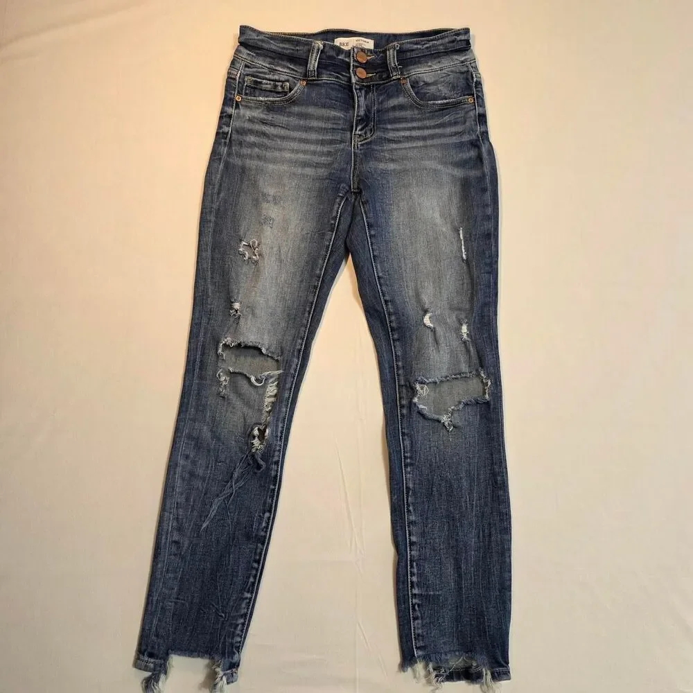 BKE Victoria Jeans Universal Fit Mid-Rise Ankle Skinny Size 26